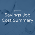 Savings Job Cost Summary Template