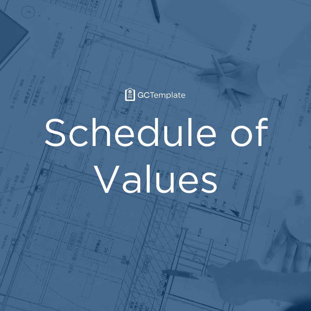 Schedule of Values Template